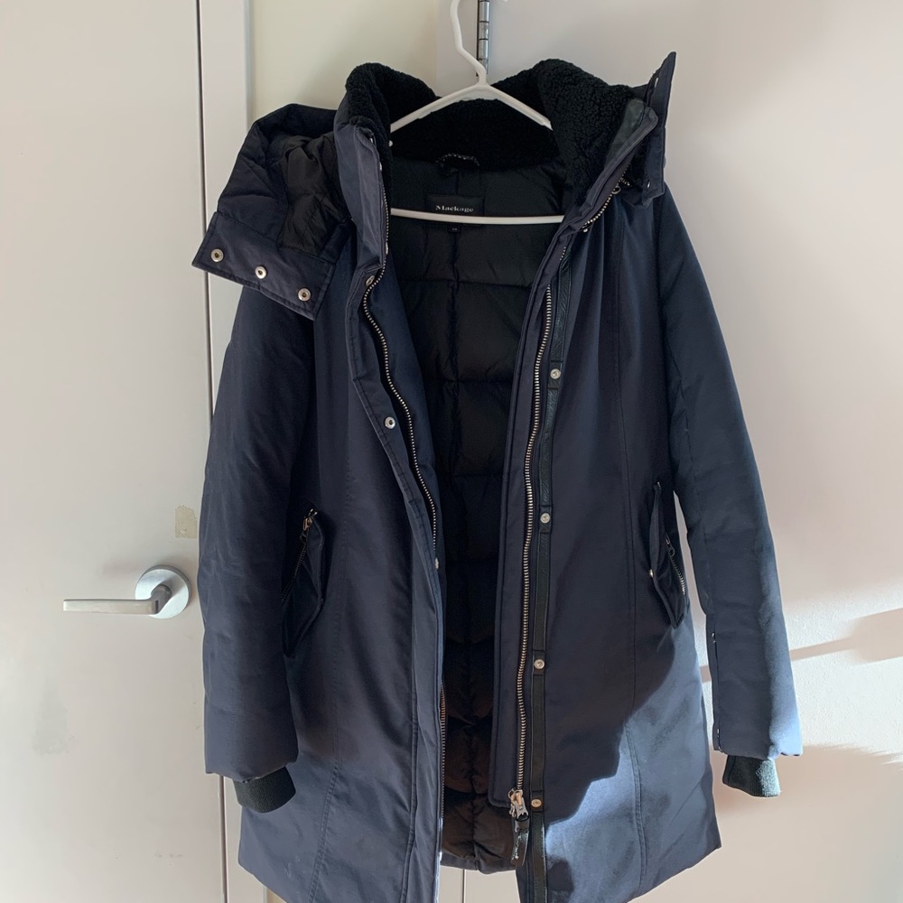 Mackage down parka (navy blue color) - Picture 4 of 8